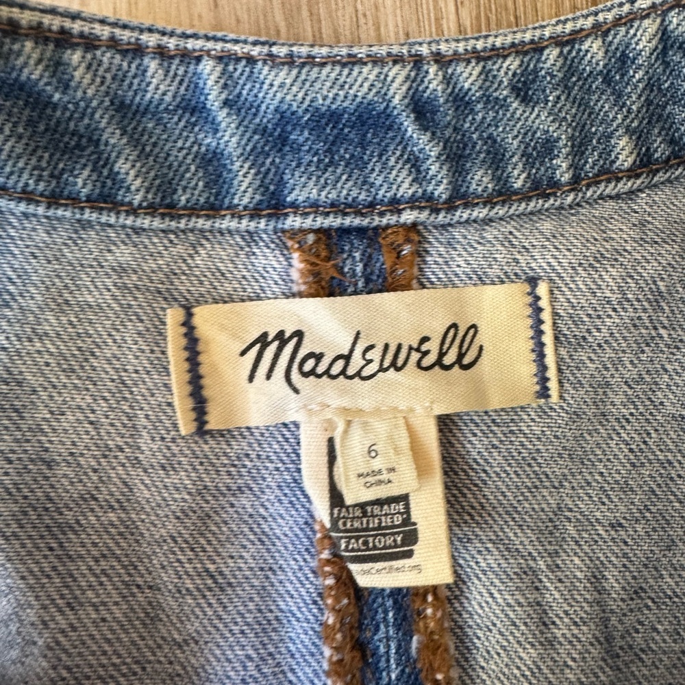 Madewell Denim Crewneck Vest in Java Wash - Picture 8 of 8